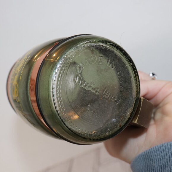 🏞️ Mackinac Island Mug · Vintage Glass, Wood & Copper · 5" Tall - Picture 2 of 6